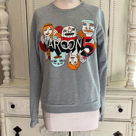 American Apparel Tops - Maroon 5 Gray Sweatshirt California Fleece by American Apparel Size Small